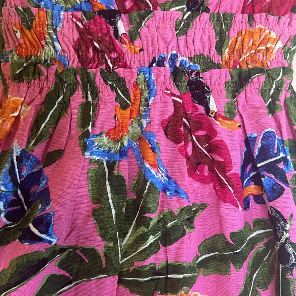 By The River Tropical Print Dress With Toucan Print Throughout Womens Size M - Picture 5 of 14